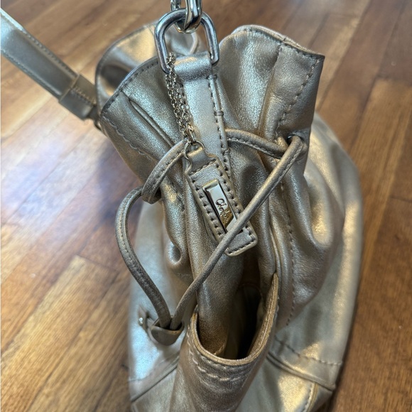 Cole Haan Leather Drawstring Bucket Bag. Never used. Excellent Condition. - Picture 5 of 14